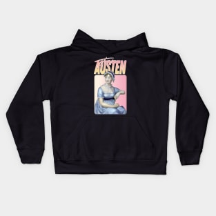 Jane Austen - Retro Aesthetic Fan Design Kids Hoodie